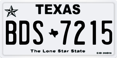 TX license plate BDS7215