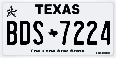 TX license plate BDS7224