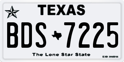TX license plate BDS7225