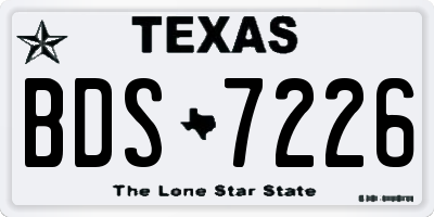 TX license plate BDS7226