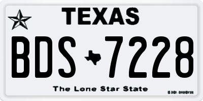 TX license plate BDS7228