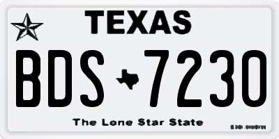 TX license plate BDS7230