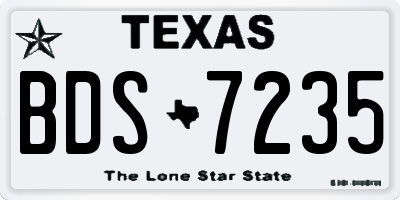TX license plate BDS7235