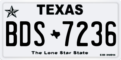 TX license plate BDS7236
