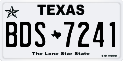 TX license plate BDS7241