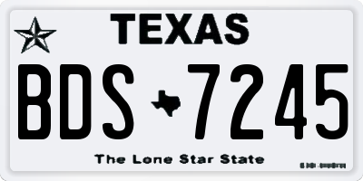 TX license plate BDS7245