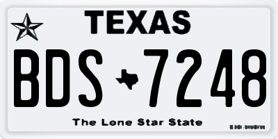TX license plate BDS7248