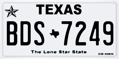 TX license plate BDS7249