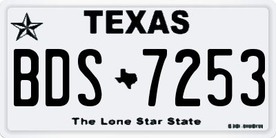 TX license plate BDS7253