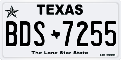 TX license plate BDS7255