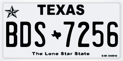 TX license plate BDS7256