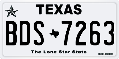 TX license plate BDS7263