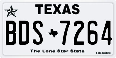 TX license plate BDS7264