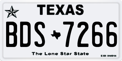 TX license plate BDS7266