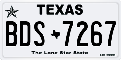 TX license plate BDS7267