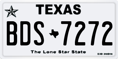 TX license plate BDS7272