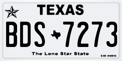 TX license plate BDS7273