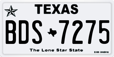 TX license plate BDS7275