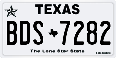 TX license plate BDS7282