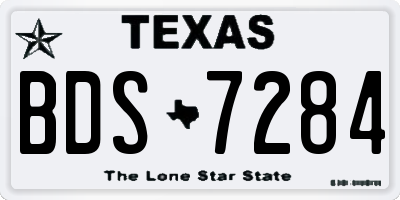 TX license plate BDS7284