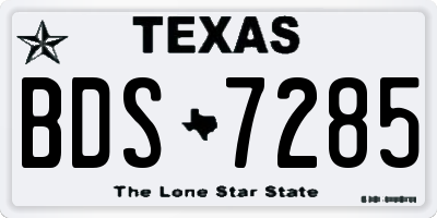 TX license plate BDS7285