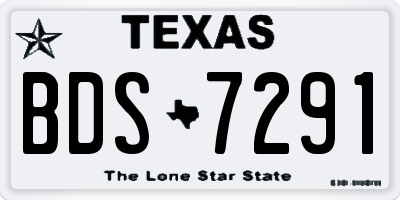 TX license plate BDS7291