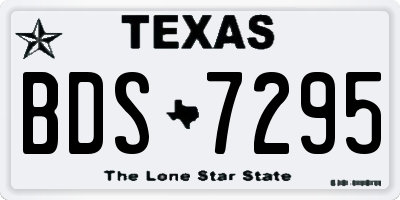 TX license plate BDS7295