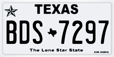 TX license plate BDS7297