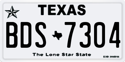 TX license plate BDS7304