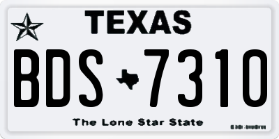 TX license plate BDS7310