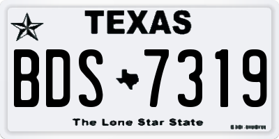 TX license plate BDS7319
