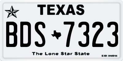 TX license plate BDS7323