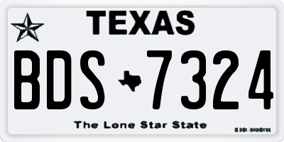 TX license plate BDS7324