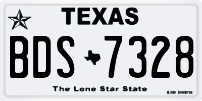 TX license plate BDS7328