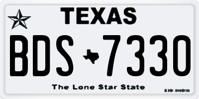 TX license plate BDS7330