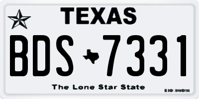 TX license plate BDS7331
