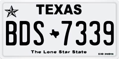 TX license plate BDS7339