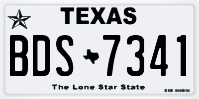 TX license plate BDS7341