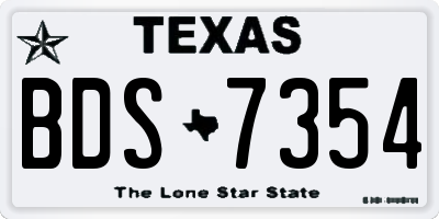 TX license plate BDS7354