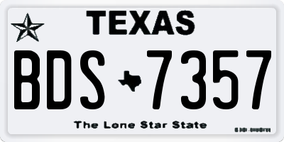TX license plate BDS7357