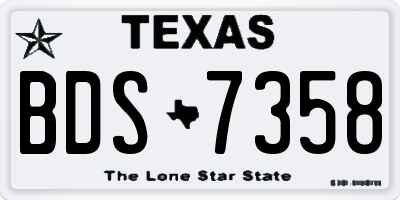 TX license plate BDS7358