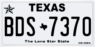TX license plate BDS7370
