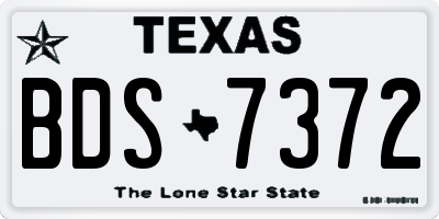 TX license plate BDS7372