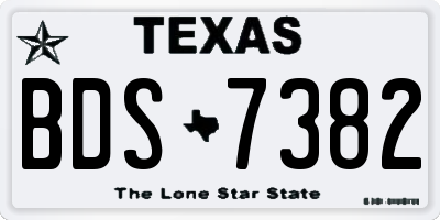 TX license plate BDS7382