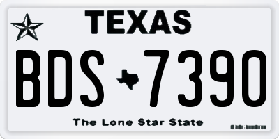 TX license plate BDS7390