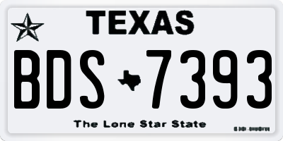 TX license plate BDS7393