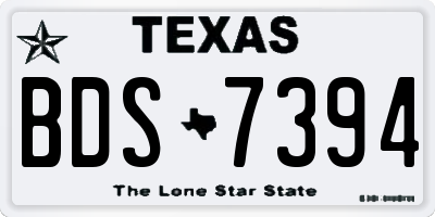 TX license plate BDS7394