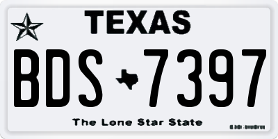 TX license plate BDS7397