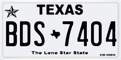 TX license plate BDS7404