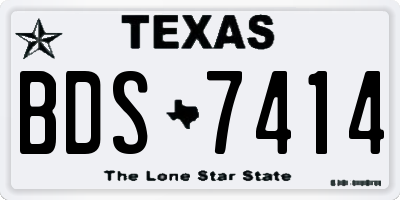 TX license plate BDS7414